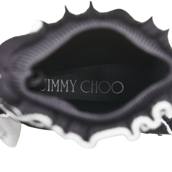 ジミーチュウ ユージン シューズ サイズ：37 ブラック ホワイト ニット レディース JIMMY CHOO 【中古】