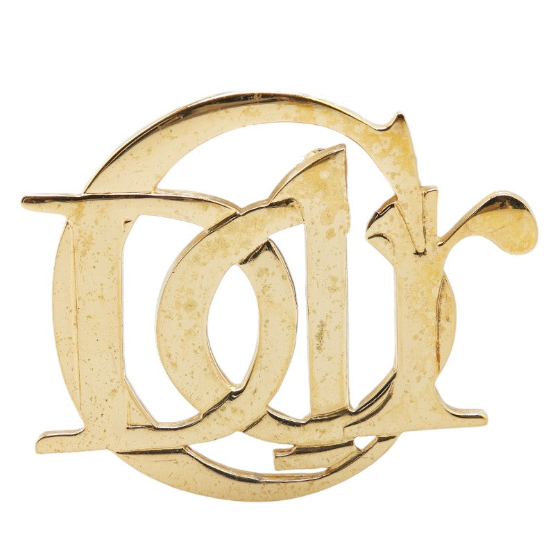 ディオール ロゴ ブローチ ゴールド メッキ レディース Dior 【中古】