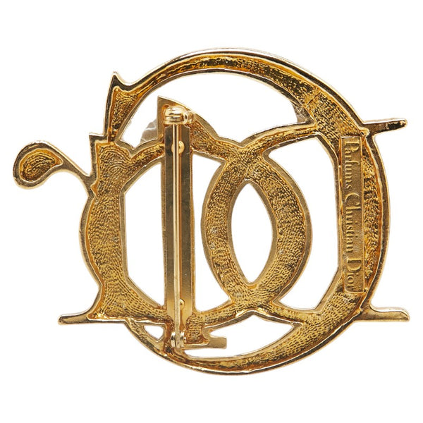 ディオール ロゴ ブローチ ゴールド メッキ レディース Dior 【中古】