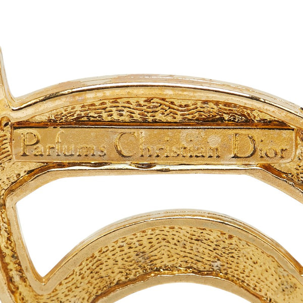 ディオール ロゴ ブローチ ゴールド メッキ レディース Dior 【中古】