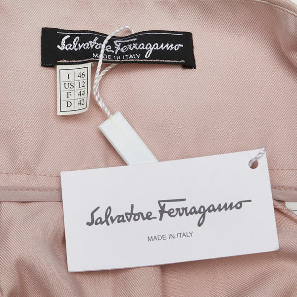 サルヴァトーレフェラガモ スカート サイズ：46 ライトピンク シルク レディース Salvatore Ferragamo 【中古】