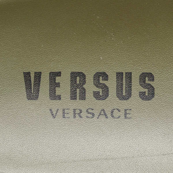 ヴェルサーチェ ヴェルサス サンダル サイズ：35 ブラック カーキ レザー レディース VERSACE 【中古】