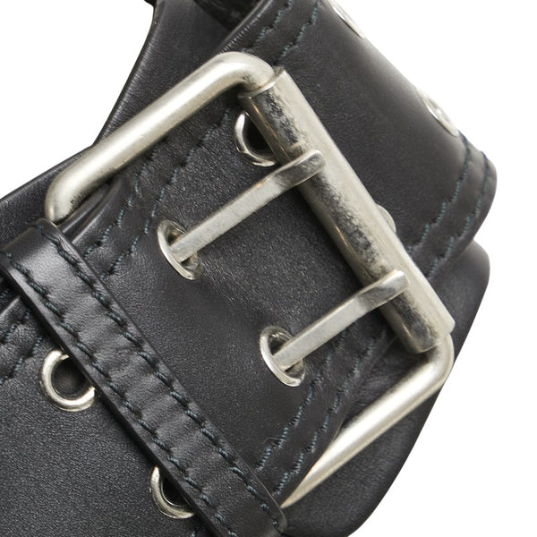 ヴェルサーチェ ヴェルサス サンダル サイズ：35 ブラック カーキ レザー レディース VERSACE 【中古】