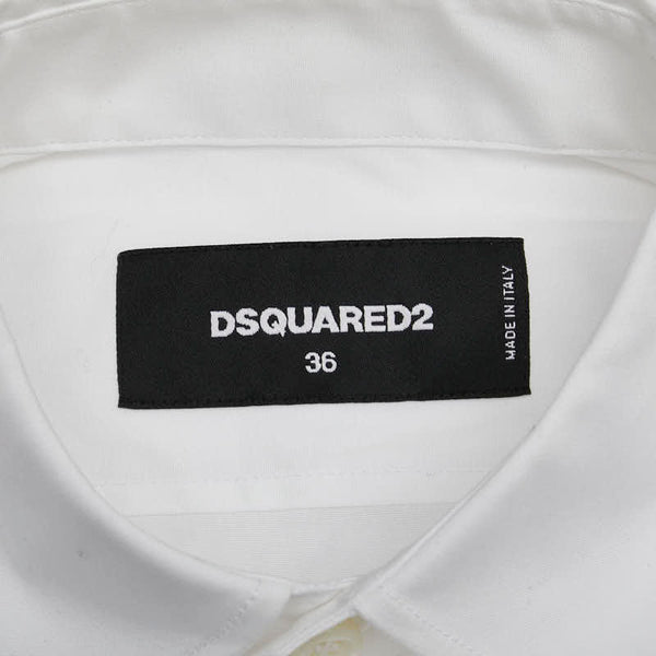 ディースクエアード シャツ サイズ：36 ホワイト コットン レディース DSQUARED2 【中古】
