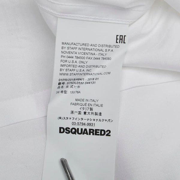 ディースクエアード シャツ サイズ：36 ホワイト コットン レディース DSQUARED2 【中古】