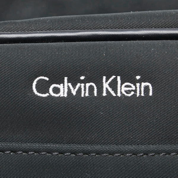 カルバンクライン ポーチ コスメポーチ ブラック ナイロン 合成皮革 レディース Calvin Klein 【中古】