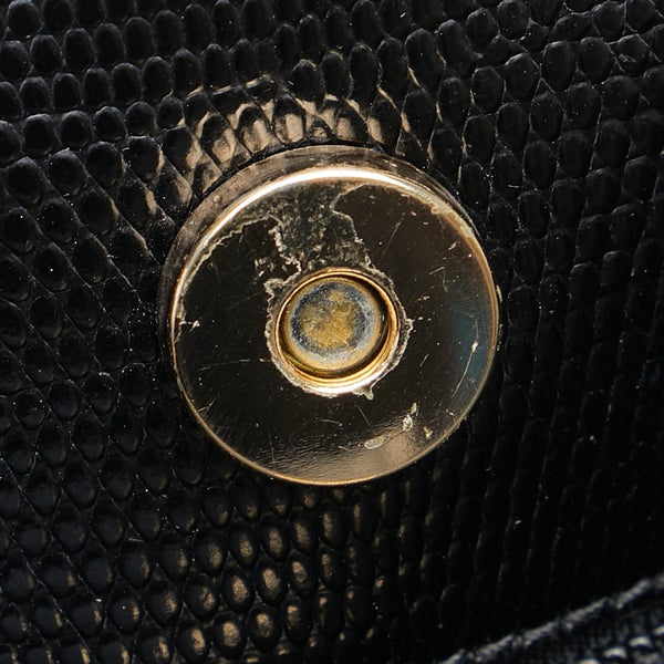 サルヴァトーレフェラガモ ヴァラリボン 型押し トートバッグ ワンショルダーバッグ AU-21/25 30 ブラック レザー レディース Salvatore Ferragamo 【中古】