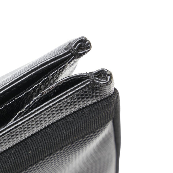 サルヴァトーレフェラガモ ヴァラリボン 型押し トートバッグ ワンショルダーバッグ AU-21/25 30 ブラック レザー レディース Salvatore Ferragamo 【中古】