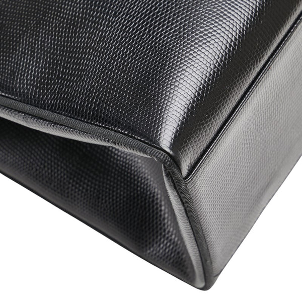 サルヴァトーレフェラガモ ヴァラリボン 型押し トートバッグ ワンショルダーバッグ AU-21/25 30 ブラック レザー レディース Salvatore Ferragamo 【中古】