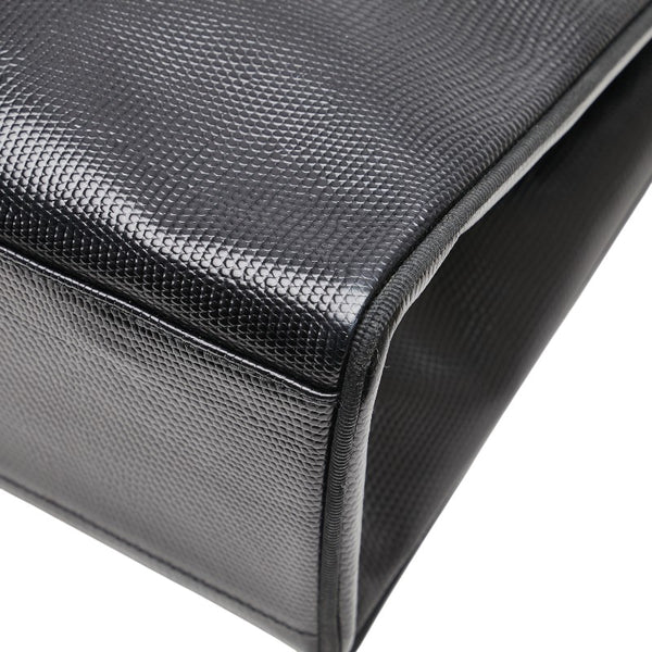 サルヴァトーレフェラガモ ヴァラリボン 型押し トートバッグ ワンショルダーバッグ AU-21/25 30 ブラック レザー レディース Salvatore Ferragamo 【中古】