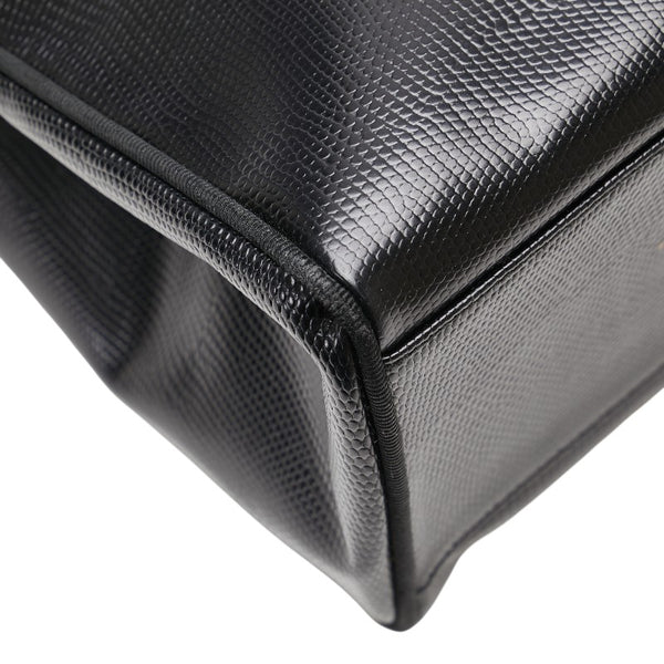 サルヴァトーレフェラガモ ヴァラリボン 型押し トートバッグ ワンショルダーバッグ AU-21/25 30 ブラック レザー レディース Salvatore Ferragamo 【中古】