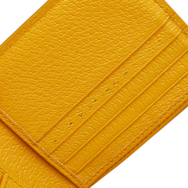 グッチ GGスプリーム 二つ折り財布 768244 ベージュ イエロー PVC レザー レディース GUCCI 【中古】