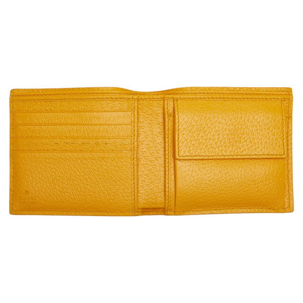 グッチ GGスプリーム 二つ折り財布 768244 ベージュ イエロー PVC レザー レディース GUCCI 【中古】