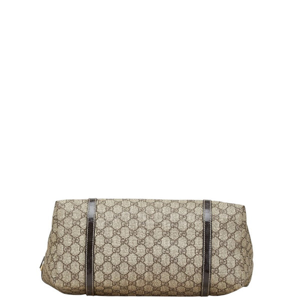 グッチ GGスプリーム トートバッグ ショルダーバッグ 197953 ベージュ ブラウン レザー PVC レディース GUCCI 【中古】