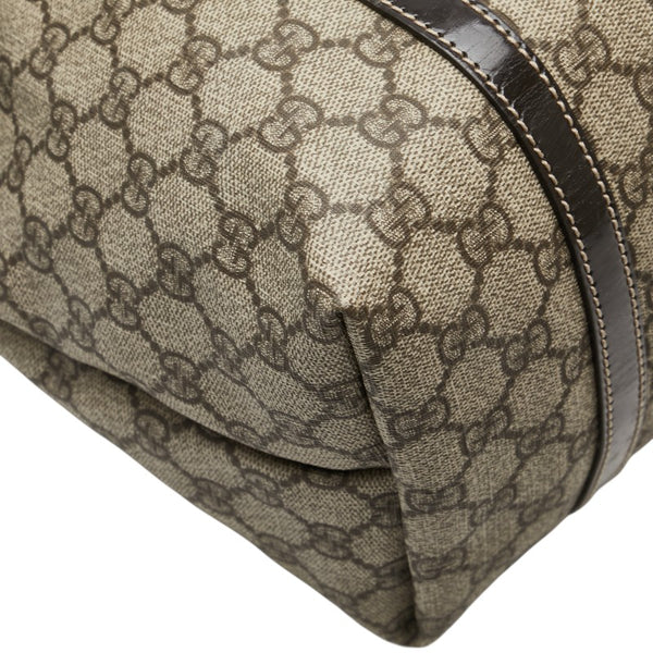 グッチ GGスプリーム トートバッグ ショルダーバッグ 197953 ベージュ ブラウン レザー PVC レディース GUCCI 【中古】