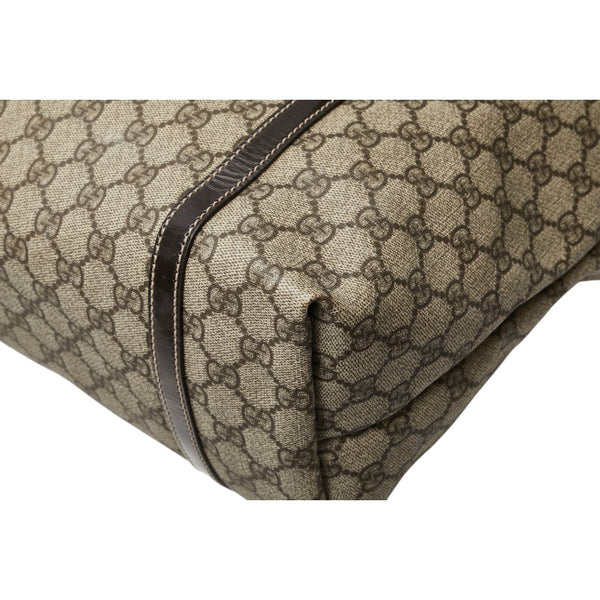 グッチ GGスプリーム トートバッグ ショルダーバッグ 197953 ベージュ ブラウン レザー PVC レディース GUCCI 【中古】