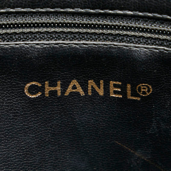 シャネル トリプルココマーク ワンショルダーバッグ ブラック ラムスキン レディース CHANEL 【中古】