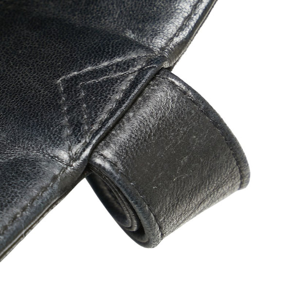 シャネル トリプルココマーク ワンショルダーバッグ ブラック ラムスキン レディース CHANEL 【中古】