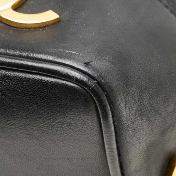 シャネル トリプルココマーク ワンショルダーバッグ ブラック ラムスキン レディース CHANEL 【中古】