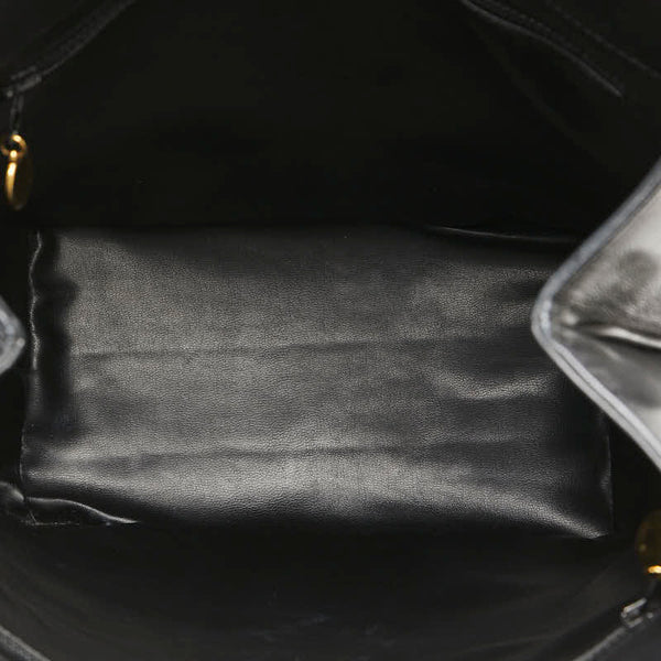 シャネル トリプルココマーク ワンショルダーバッグ ブラック ラムスキン レディース CHANEL 【中古】