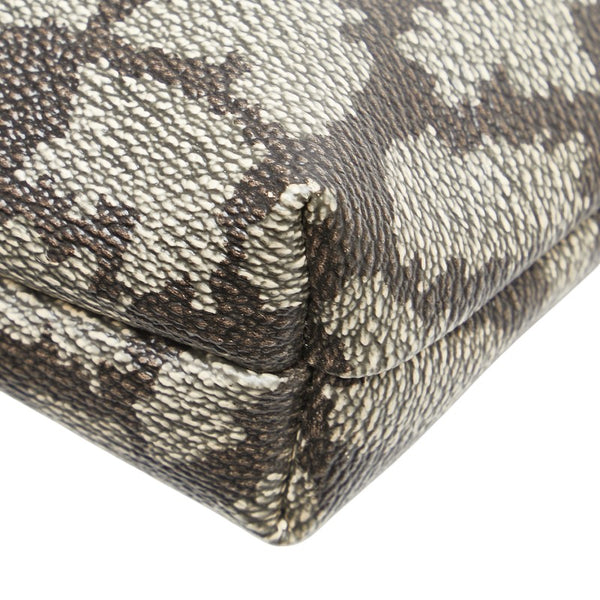 サンローラン ジラフ柄 ポーチ ブラウン ベージュ PVC レザー レディース SAINT LAURENT 【中古】