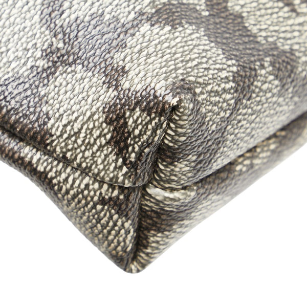 サンローラン ジラフ柄 ポーチ ブラウン ベージュ PVC レザー レディース SAINT LAURENT 【中古】