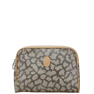 サンローラン ジラフ クラッチバッグ セカンドバッグ ベージュ PVC レザー レディース SAINT LAURENT 【中古】