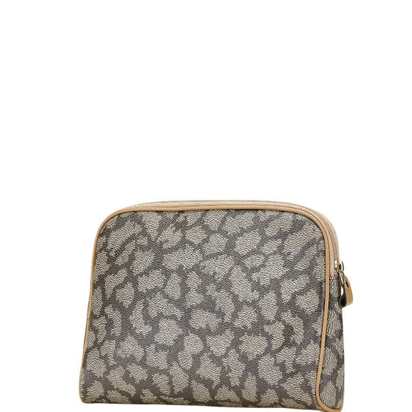 サンローラン ジラフ クラッチバッグ セカンドバッグ ベージュ PVC レザー レディース SAINT LAURENT 【中古】