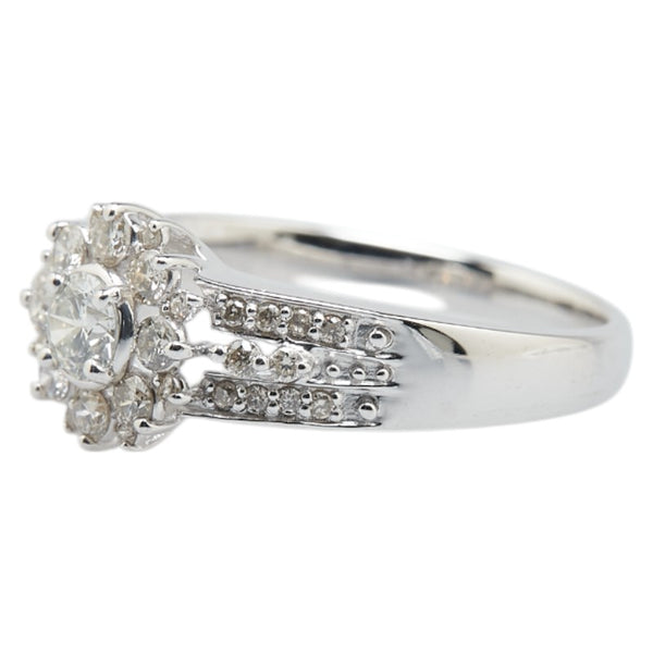 K18WG ホワイトゴールド ダイヤ0.50ct リング 指輪 レディース 11号 【中古】