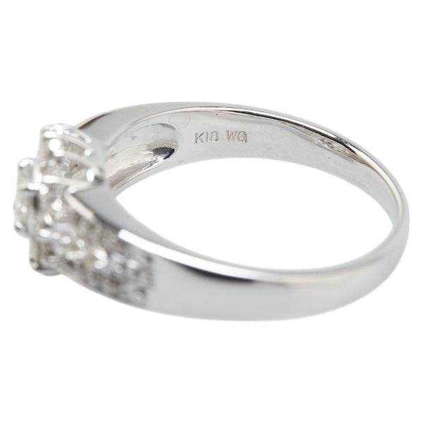 K18WG ホワイトゴールド ダイヤ0.50ct リング 指輪 レディース 11号 【中古】