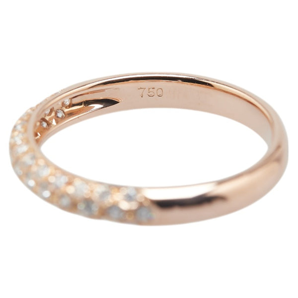K18PG ピンクゴールド ダイヤ0.28ct リング 指輪 レディース 9.5号 【中古】