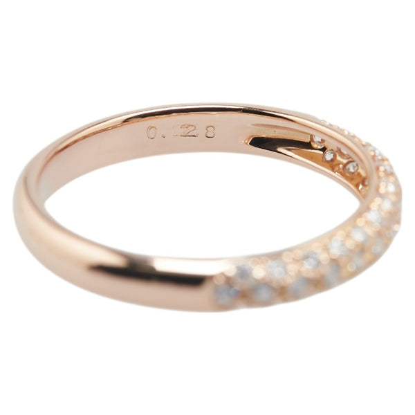 K18PG ピンクゴールド ダイヤ0.28ct リング 指輪 レディース 9.5号 【中古】