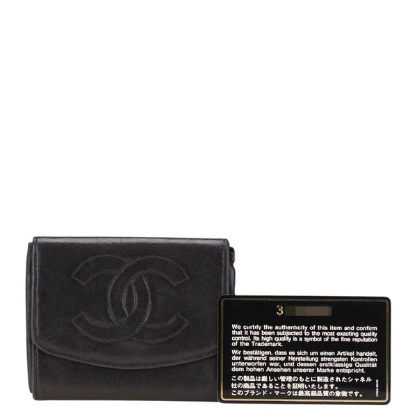 シャネル ココマーク コインケース 小銭入れ ブラック レザー レディース CHANEL 【中古】