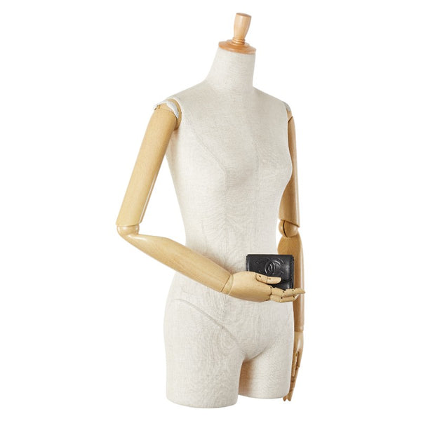 シャネル ココマーク コインケース 小銭入れ ブラック レザー レディース CHANEL 【中古】