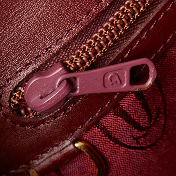 カルティエ マストライン ショルダーバッグ ワインレッド ボルドー レザー レディース CARTIER 【中古】