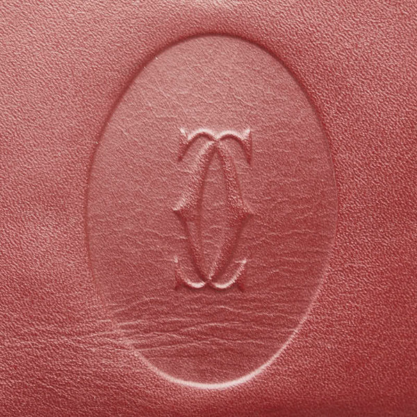 カルティエ マストライン ショルダーバッグ ワインレッド ボルドー レザー レディース CARTIER 【中古】