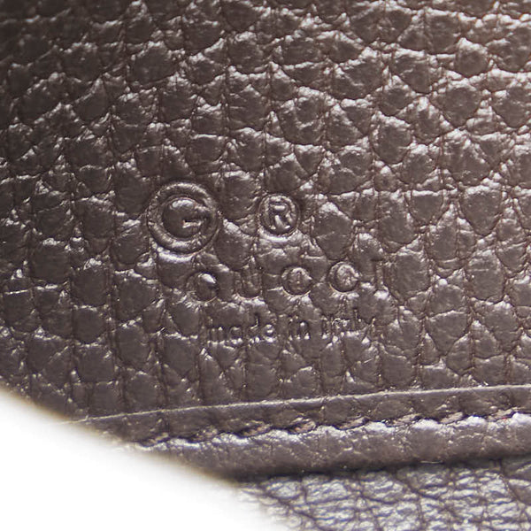 グッチ インターロッキングG 長財布 ラウンドファスナー 449347 ブラウン レザー レディース GUCCI 【中古】
