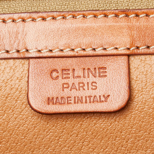 セリーヌ マカダム ハンドバッグ ショルダーバッグ 2WAY ブラウン PVC レザー レディース CELINE 【中古】