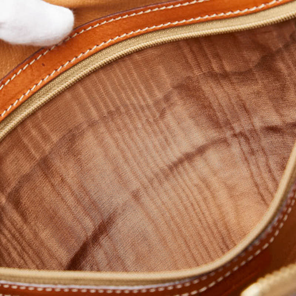 セリーヌ マカダム ハンドバッグ ショルダーバッグ 2WAY ブラウン PVC レザー レディース CELINE 【中古】