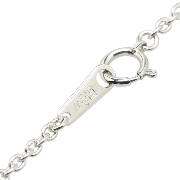 Pt900 プラチナ ダイヤ0.38ct 舵輪 ハンドル モチーフ ネックレス レディース 【中古】
