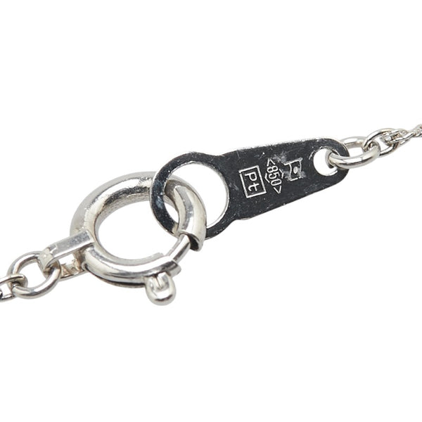 Pt900 プラチナ Pt850 プラチナ エメラルド0.25ct ダイヤ0.21ct ペンダントネックレス レディース 【中古】