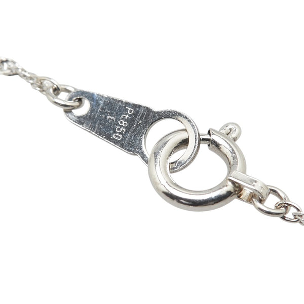 Pt900 プラチナ Pt850 プラチナ エメラルド0.25ct ダイヤ0.21ct ペンダントネックレス レディース 【中古】