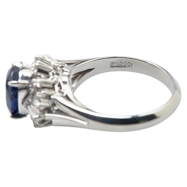 Pt900 プラチナ サファイア2.50ct ダイヤ0.57ct リング 指輪 レディース 11.5号 【中古】