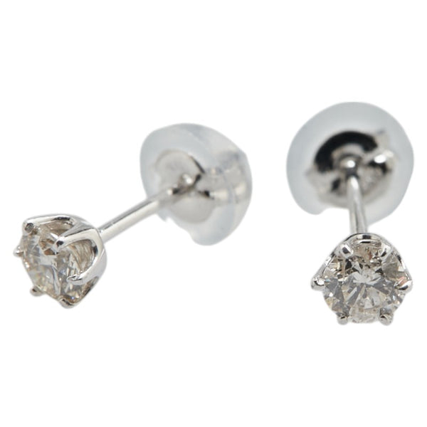 Pt900 プラチナ ダイヤ0.2ct 1Pダイヤ スタッドピアス レディース 【中古】