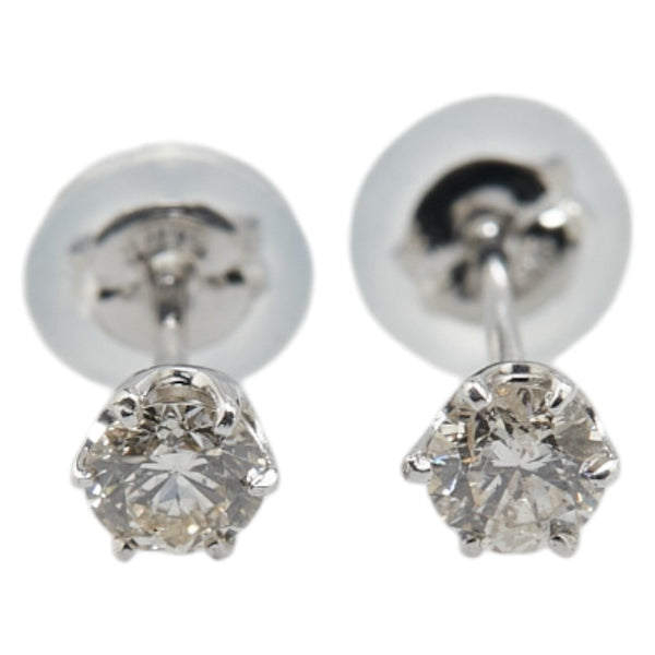 Pt900 プラチナ ダイヤ0.2ct 1Pダイヤ スタッドピアス レディース 【中古】