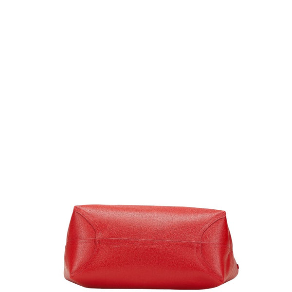 コーチ シグネチャー リバーシブル トートバッグ ハンドバッグ F36658 ブラウン レッド PVC レザー レディース COACH 【中古】