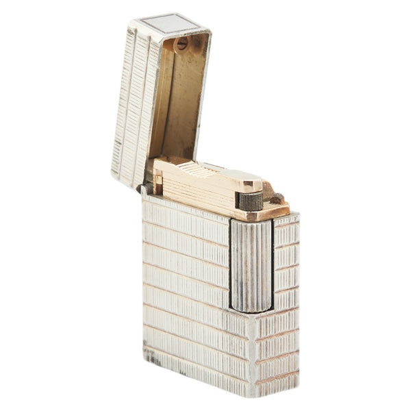 デュポン ライン1S ガスライター シルバー メタル レディース Dupont 【中古】