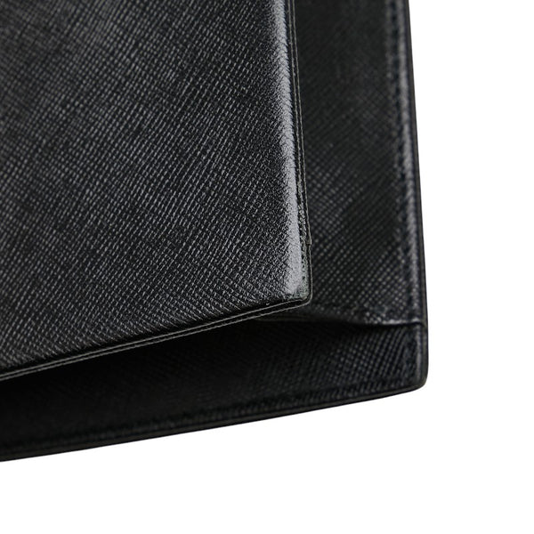 サンローラン YSLロゴ クラッチバッグ ブラック レザー レディース SAINT LAURENT 【中古】