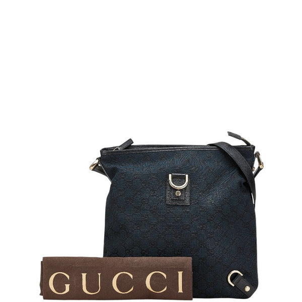 グッチ GGキャンバス アビー 斜め掛け ショルダーバッグ 131326 ブラック レザー レディース GUCCI 【中古】