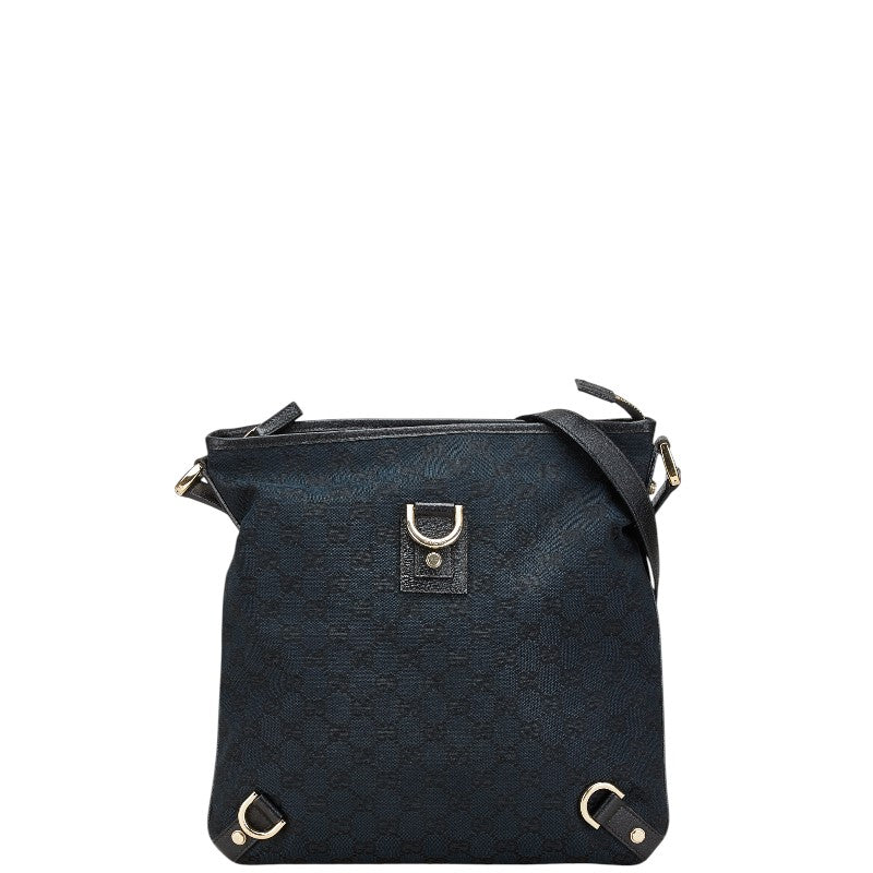 グッチ GGキャンバス アビー 斜め掛け ショルダーバッグ 131326 ブラック レザー レディース GUCCI 【中古】